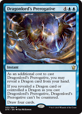 Dragonlord's Prerogative (Dragons of Tarkir) Medium Play Foil