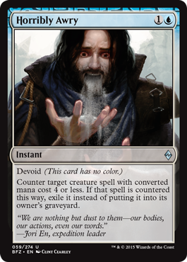Horribly Awry (Battle for Zendikar) Heavy Play
