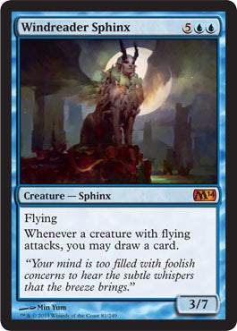 Windreader Sphinx (Magic 2014 Core Set) Medium Play