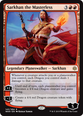 Sarkhan the Masterless (War of the Spark) Light Play