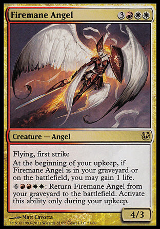Firemane Angel (Duel Decks: Ajani vs Nicol Bolas) Heavy Play
