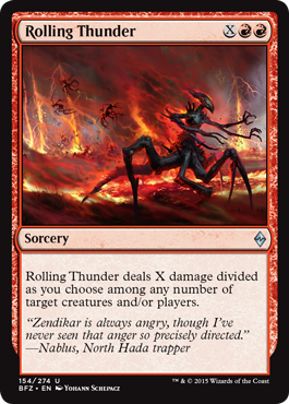Rolling Thunder (Battle for Zendikar) Near Mint