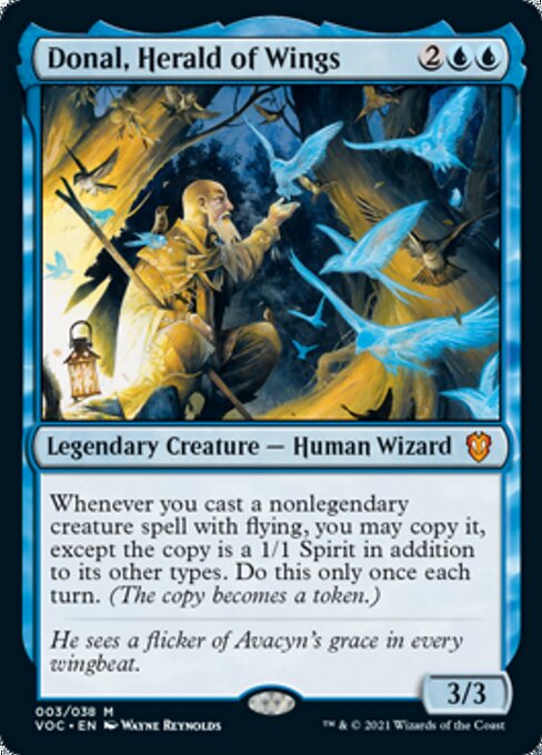 Donal, Herald of Wings (Commander 2021 Crimson Vow) Light Play Foil
