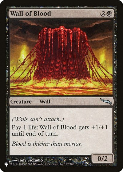 Wall of Blood (The List) Near Mint