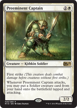 Preeminent Captain (Magic 2015 Core Set) Medium Play