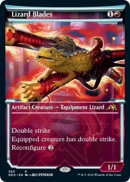 Lizard Blades (Showcase) (Kamigawa: Neon Dynasty) Near Mint