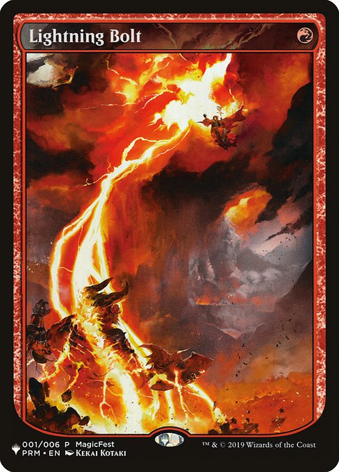 Lightning Bolt (Magicfest Art) (The List) Near Mint