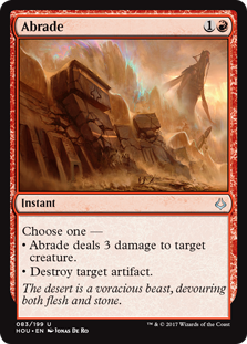 Abrade (Hour of Devastation) Light Play Foil