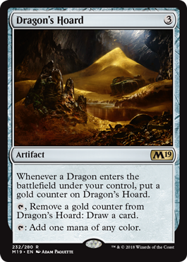 Dragon's Hoard (Magic 2019 Core Set) Light Play