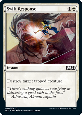 Swift Response (Magic 2021 Core Set) Medium Play