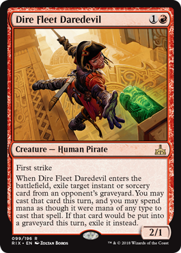 Dire Fleet Daredevil (Rivals of Ixalan) Near Mint Foil