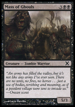 Mass of Ghouls (10th Edition) Medium Play Foil