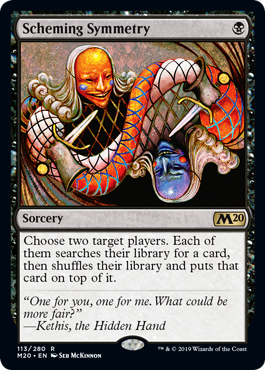 Scheming Symmetry (Magic 2020 Core Set) Light Play Foil