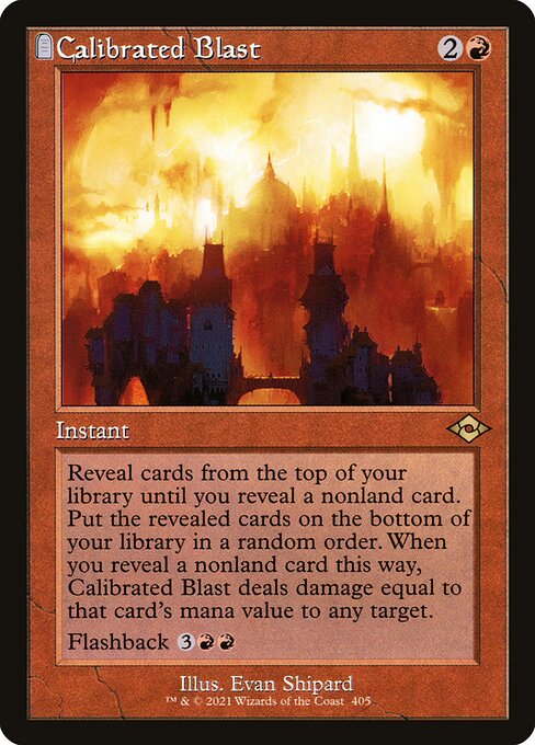 Calibrated Blast (Retro Frame) (Foil Etched) (Modern Horizons 2) Near Mint Foil