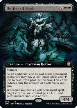Defiler of Flesh (Extended Art) (Dominaria United) Light Play Foil