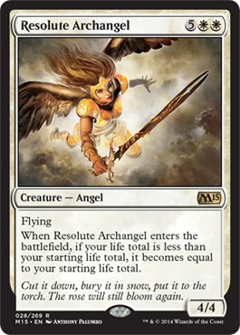 Resolute Archangel (Magic 2015 Core Set) Near Mint Foil