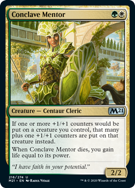 Conclave Mentor (Magic 2021 Core Set) Near Mint Foil