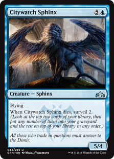 Citywatch Sphinx (Guilds of Ravnica) Medium Play