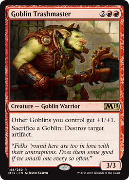 Goblin Trashmaster (Magic 2019 Core Set) Medium Play