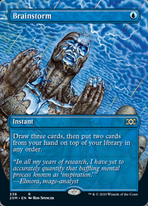 Brainstorm (Borderless) (Double Masters) Near Mint Foil