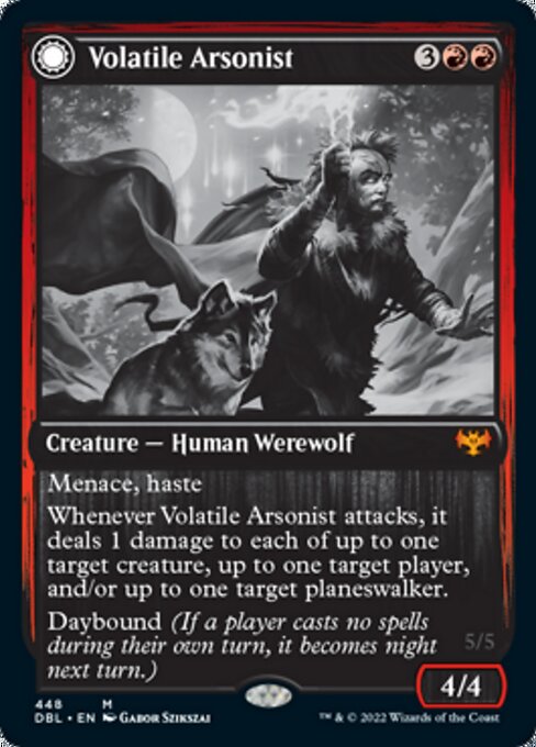 Volatile Arsonist / Dire-Strain Anarchist (Innistrad: Double Feature) Near Mint Foil