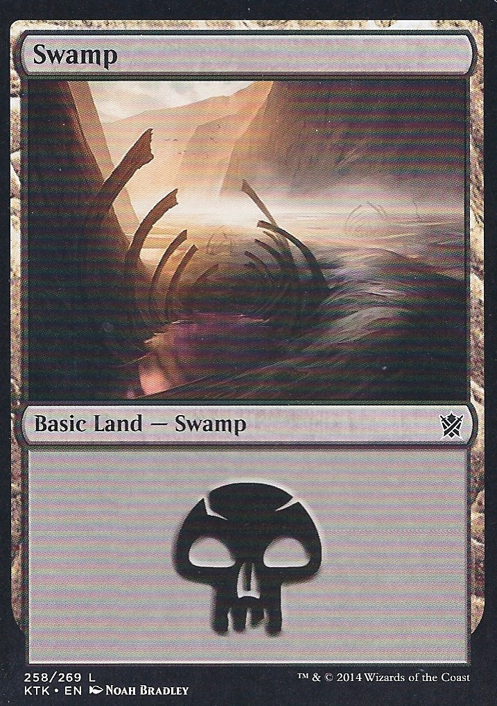 Swamp (258) (Khans of Tarkir) Light Play