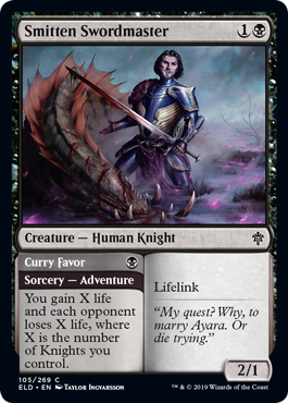 Smitten Swordmaster (Throne of Eldraine) Light Play