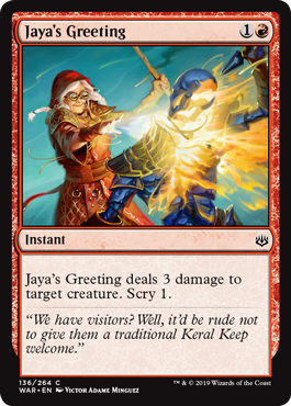 Jaya's Greeting (War of the Spark) Near Mint
