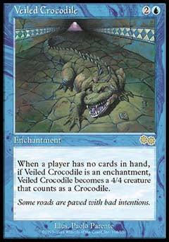 Veiled Crocodile (Urza's Saga) Heavy Play