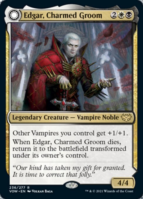 Edgar, Charmed Groom / Edgar Markov's Coffin (Innistrad: Crimson Vow) Light Play