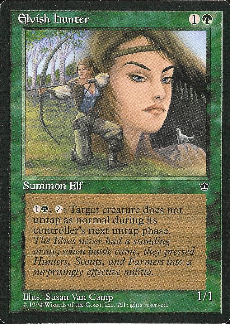 Elvish Hunter (3) (Fallen Empires) Light Play