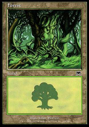 Forest (348) (Onslaught) Medium Play Foil