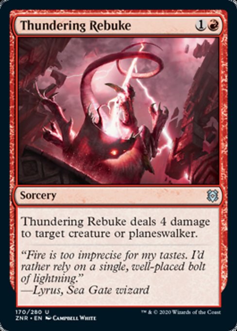 Thundering Rebuke (Zendikar Rising) Medium Play