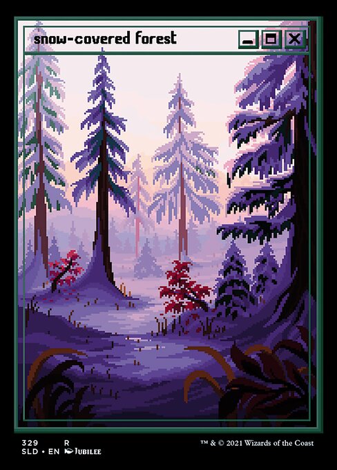 Snow-Covered Forest 329 (Secret Lair) Near Mint Foil