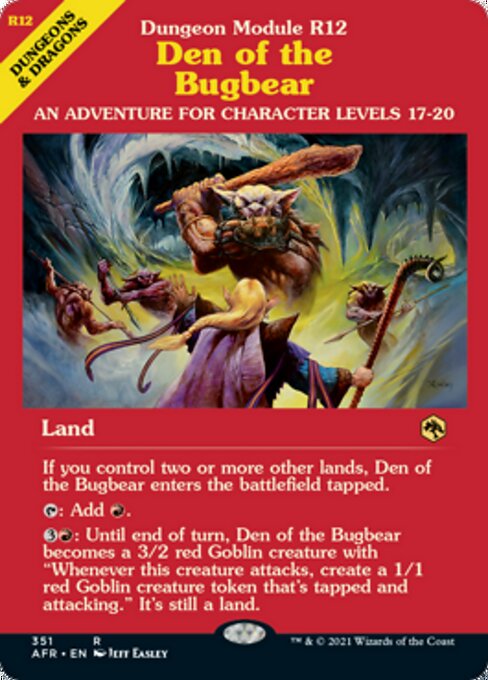 Den of the Bugbear (Showcase) (Adventures in the Forgotten Realms) Near Mint Foil