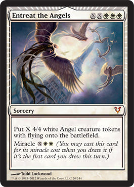 Entreat the Angels (Avacyn Restored) Heavy Play Foil