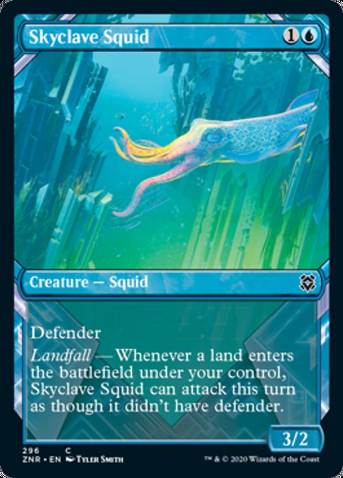 Showcase Skyclave Squid (Zendikar Rising) Near Mint Foil