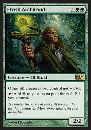 Elvish Archdruid (Magic 2011 Core Set) Damaged / Poor Foil