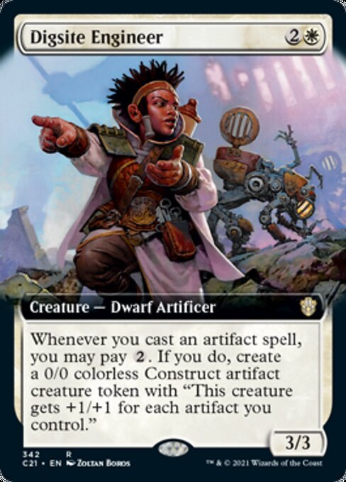 Digsite Engineer (Extended Art) (Commander 2021 Strixhaven) Light Play