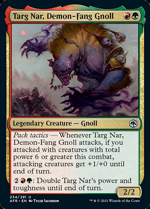 Targ Nar, Demon-Fang Gnoll (Adventures in the Forgotten Realms) Near Mint Foil