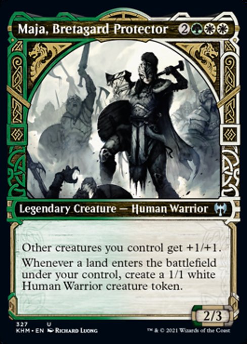 Maja, Bretagard Protector (Showcase) (Kaldheim) Near Mint Foil