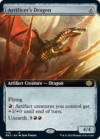 Artificer's Dragon (Extended Art) (The Brothers' War) Near Mint