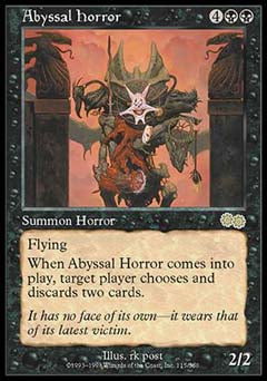 Abyssal Horror (Urza's Saga) Light Play