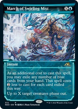March of Swirling Mist (Showcase) (Kamigawa: Neon Dynasty) Near Mint Foil