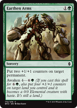 Earthen Arms (Battle for Zendikar) Medium Play