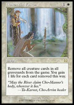 Honor the Fallen (Mercadian Masques) Light Play