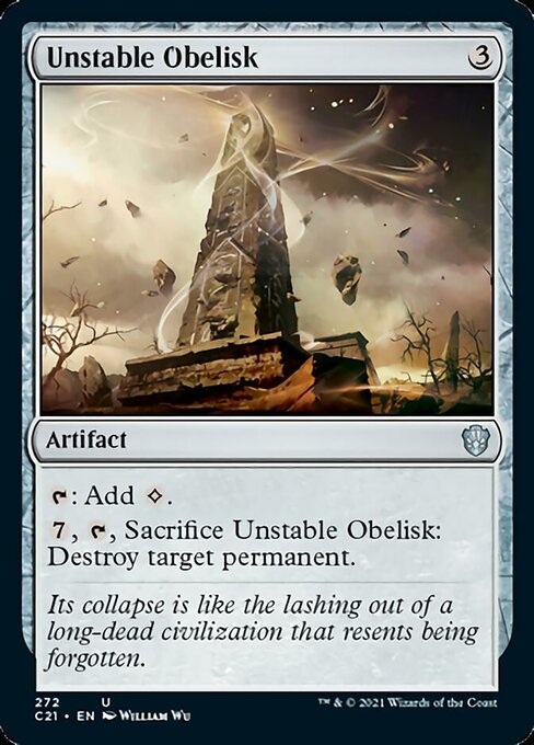 Unstable Obelisk (Commander 2021 Strixhaven) Near Mint
