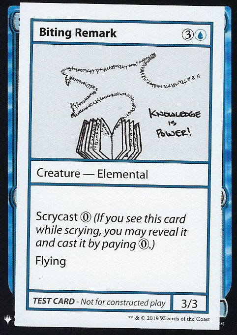 Biting Remark (Mystery Booster Test Print) Near Mint
