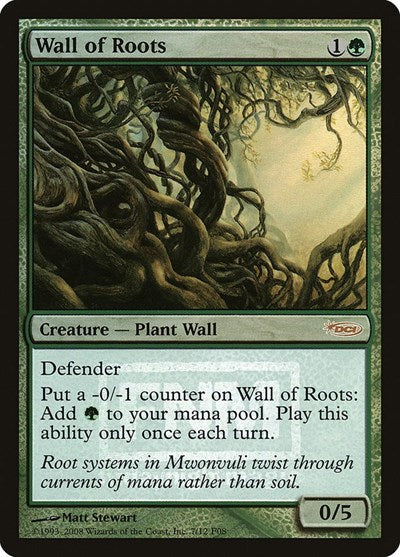 Wall of Roots (Promos: FNM) Medium Play Foil