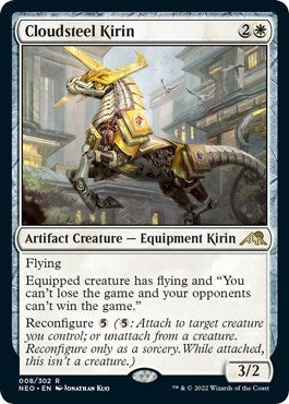 Cloudsteel Kirin (Kamigawa: Neon Dynasty) Light Play